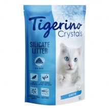 Lettiera colorata Tigerino Crystals - Fun / Sensitive (senza profumo) - Set %: blu  3 x 5 L (ca. 6 kg)