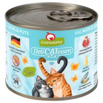GranataPet DeliCatessen 6 x 200 g Alimento umido per gatti - Salmone & Tacchino