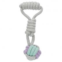 Trixie Junior Corde de jeu avec balle tressée pour chiot - L 23 cm, 6 cm de diamètre