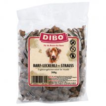 DIBO BARF snacks con avestruz para perros - 2 x 200 g
