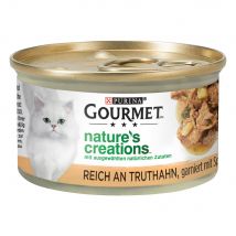 Gourmet Nature's Creations 24 x 85 g Alimento umido per gatti - Tacchino con Spinaci & Pastinaca