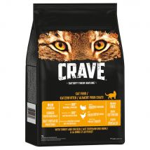 Crave Adult con pavo y pollo para gatos - Pack % - 2 x 7 kg