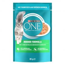 Purina ONE Indoor Formula para gatos de interior - Con atún y judías verdes (26 x 85 g)