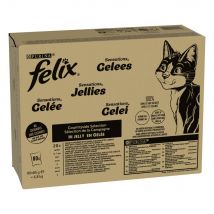 Felix Le Ghiottonerie in Gelatina 80 x 85 g Alimento umido per gatti - Sensations Selezione di Campagna
