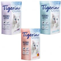 3x5L Gemengd Probeerpakket Tigerino Crystals Kattenbakvulling