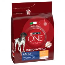 2x 2,5kg Purina ONE Mono-Proteïne Kip Hondenvoer Droog
