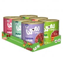 6x 800g WOW Adult Mixpack (5 soorten) nat hondenvoer