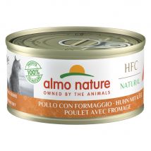 Almo Nature comida húmeda para gatos 12 x 70 g - Pack Ahorro - Pollo con queso