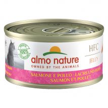 Almo Nature HFC Natural 24 x 70 g - saumon, poulet (en gelée)