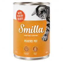 6x400g Gevogelte met Gevogeltehart (één blik) Smilla Katten Natvoer