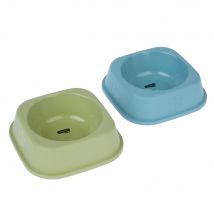 zooplus Basics Bols pour chats, carrés 2x300ml chat