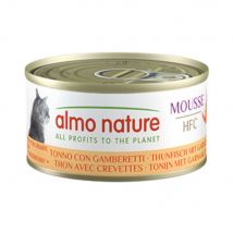 Almo Nature HFC Mousse 6 x 70 g - thon, crevettes
