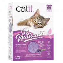 Litière Catit Go Natural senteur lavande pour chat - 5,6 kg (2 x 2,8 kg)