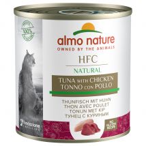 Almo Nature HFC Natural 6 x 280 g Alimento umido per gatti  - Tonno e Pollo