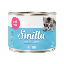 Smilla Kitten 6 x 200 g Umido gatto - Vitello