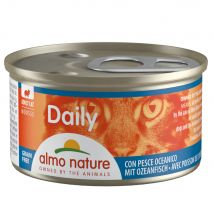 Almo Nature Daily 48 x 85 g Alimento umido per gatti - Mousse con pesce oceanico