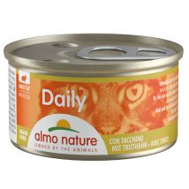 Pack ahorro: Almo Nature Daily Menu 24 x 85 g - Mousse con pavo