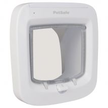 Chatière PetSafe blanche, avec puce électronique pour chat