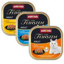 animonda vom Feinsten Pacco misto 32 x 100 g Umido per gatto - NoGrain in salsa: Tacchino, Salmone, Pollo