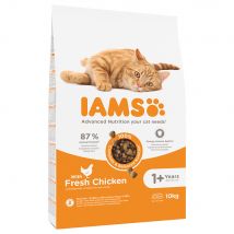 IAMS pienso para gatos 2 x 10 / 15 kg - Pack Ahorro - Adult con pollo fresco (2 x 10 kg)