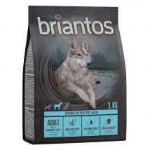 4x1kg Briantos Adult saumon, pommes de terre SANS CEREALES - Croquettes pour chien