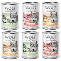 Wolf of Wilderness Adult “Expedition” 6 x 400 g umido per cane - Mix: 2x Pollame con Pollo, 2x Pollame con Agnello, 2x Pollame con Manzo