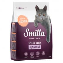 Lot Smilla 2 x 10 kg / 5 x 4 kg pour chat - Adult Sensitive sans céréales, saumon (5 x 4 kg)