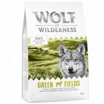 Wolf of Wilderness Green Fields con cordero, sin cereales - 5 x 1 kg