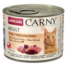 animonda Carny Adult 12 x 200 g Umido per gatto - Tacchino & Fegato di Pollo