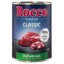 12x400g Rocco Classic boeuf, canard - Pâtée pour chien