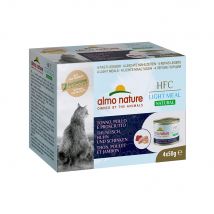 Almo Nature HFC Natural Light 24 x 50 g Alimento umido per gatti  - Tonno, Pollo e Prosciutto