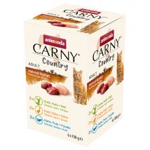 animonda Carny Country Adult 6 x 100 g Pacco misto umido per gatti - Varietà della fattoria