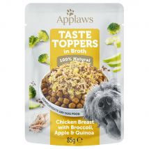 Applaws Taste Toppers in Brodo 12 x 85 g per cani - Pollo, Broccoli, Mela e Quinoa
