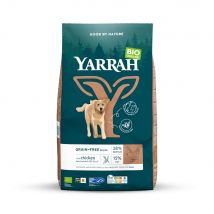 10kg Yarrah Bio sans céréales, poulet bio - Croquettes pour chien