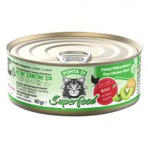 Porta 21 Superfood 24 x 80 g Alimento umido per gatti - Pollo con Kiwi