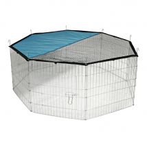 Kerbl Pet Recinto ottagonale + telo per protezione solare - 8 pz da L 57 x  H 56 cm