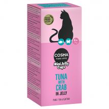 Cosma Mini Jelly Cups 6 x 25 g Snack per gatto - Tonno e Granchio