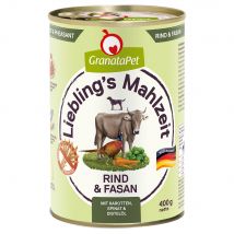 6x400g Granatapet Liebling's Mahlzeit boeuf & faisan nourriture pour chien humide