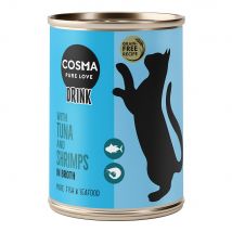 Cosma Drink 6 x 100 g Bevanda snack per gatto - Tonno e Gamberetti
