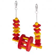 Balançoire TIAKI avec grande roue pour oiseaux taille S 20x15x6,3 cm, accessoire de cage