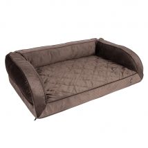 TIAKI Wellness sofá para perros - 100 x 65 x 30 cm (L x An x Al), marrón
