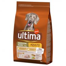 Ultima Medium/Maxi Adult Pollo & Riso Crocchette per cani - 6 kg (2 x 3 kg)
