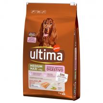 7kg Ultima Medium / Maxi Sensitive Lachs Hundefutter trocken
