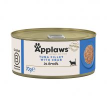 24x70g Tonijn met Krab Applaws Kattenvoer