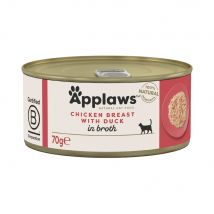 Applaws Kip met Eend Kattenvoer Bestel ook natvoer: 6 x 70 g Applaws in Bouillon - Kippenborst met Eend