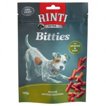 RINTI Extra Bitties Snack per cani - Set %: 3 x 100 g Anatra con Ananas & Kiwi