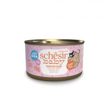 12x70g Schesir Baby Kip Zalm natvoer voor katten