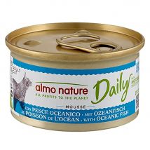 48x85g mousse au poisson de l'océan Almo Nature Daily Menu - Sachet pour chat