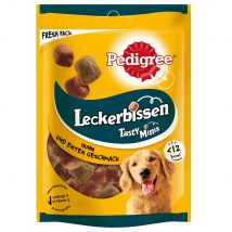 Pedigree Tasty Bites snacks de vacuno para perros - Pack % -  Chewy Cubes con pollo 6 x 130 g