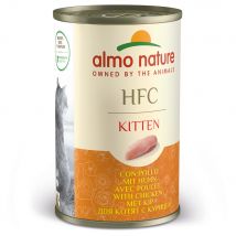 24 x 140 g Almo Nature HFC Kattenvoer - Kitten Kip - Voordeelpakket